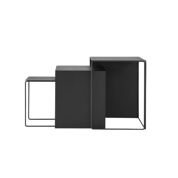 Cluster Tables (3er Set) von Ferm Living in Schwarz