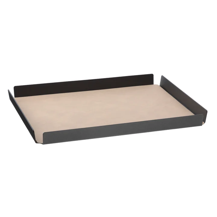 Lind DNA - Tray Square aluminium Double Cloud/Nupo L 36 x 46 cm, anthrazit / sand