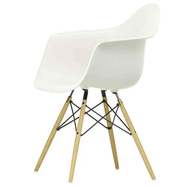 Vitra - Eames Plastic Armchair DAW, Esche honigfarben / weiß