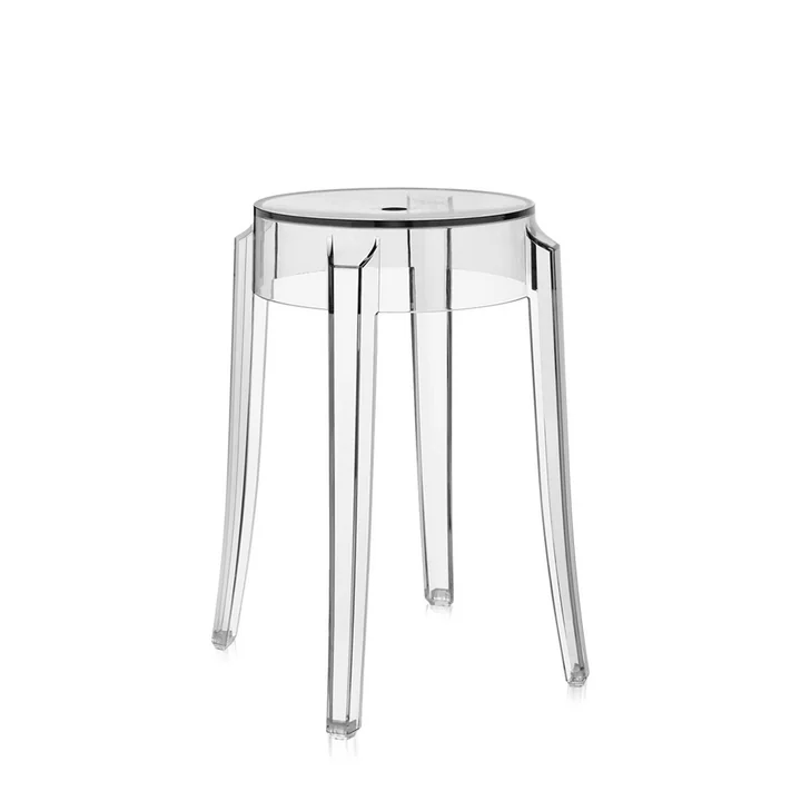 Kartell - Charles Ghost Hocker Höhe 46 cm, glasklar
