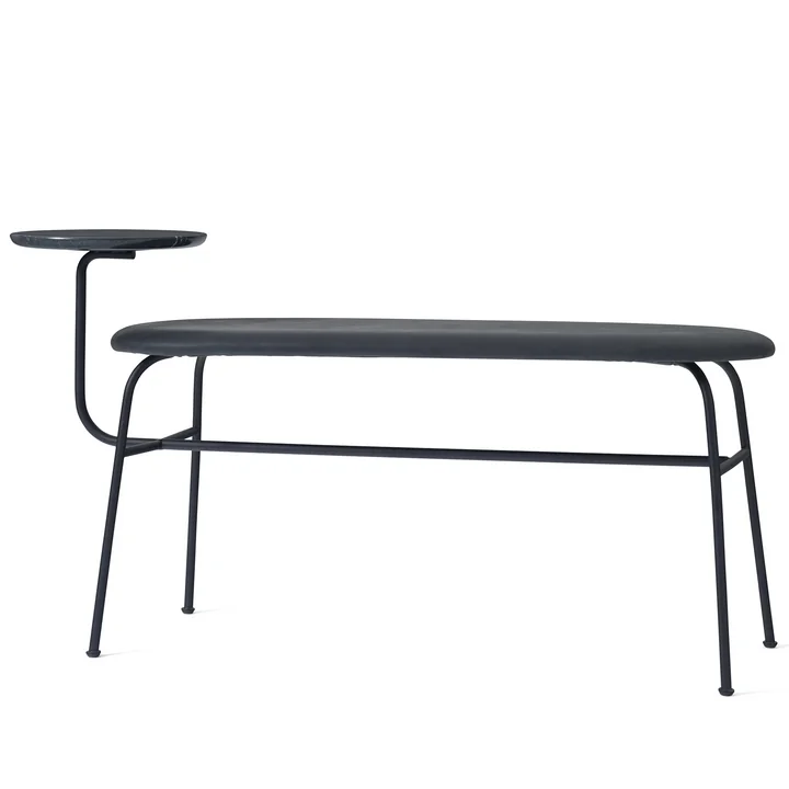 Die Afteroom Bench von Audo in schwarz mit schwarz Dunes