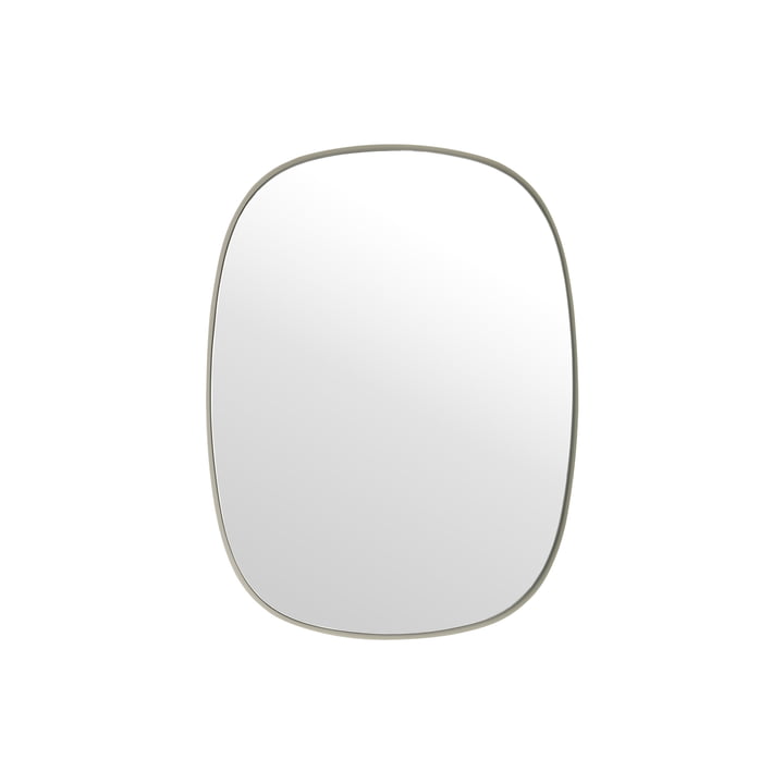 Der Framed Mirror, klein in grau / Klarglas von Muuto