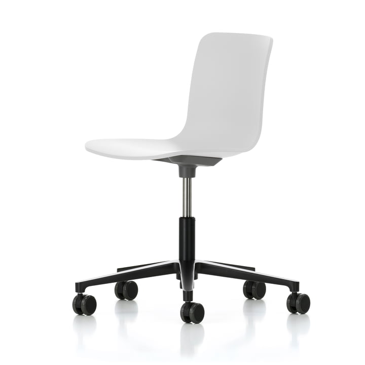 Hal Studio mit Rollen für harte Böden von Vitra in Weiß / Basic Dark
