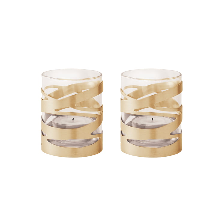 Tangle Teelichthalter Messing (2er-Set) von Stelton 