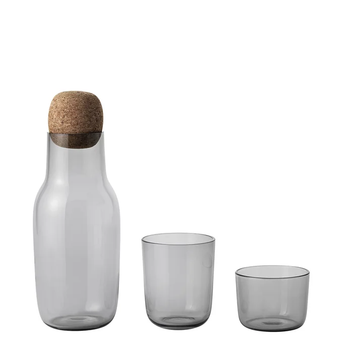 Corky Trinkglas mit Karaffe in Grau