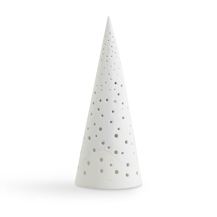 Nobili Teelichtleuchter Kegel 24,5 cm von Kähler Design in Schneeweiß