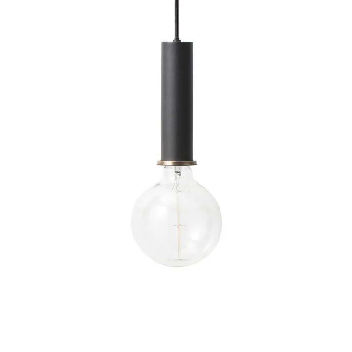 Die Ferm Living - Socket Pendelleuchte High in schwarz