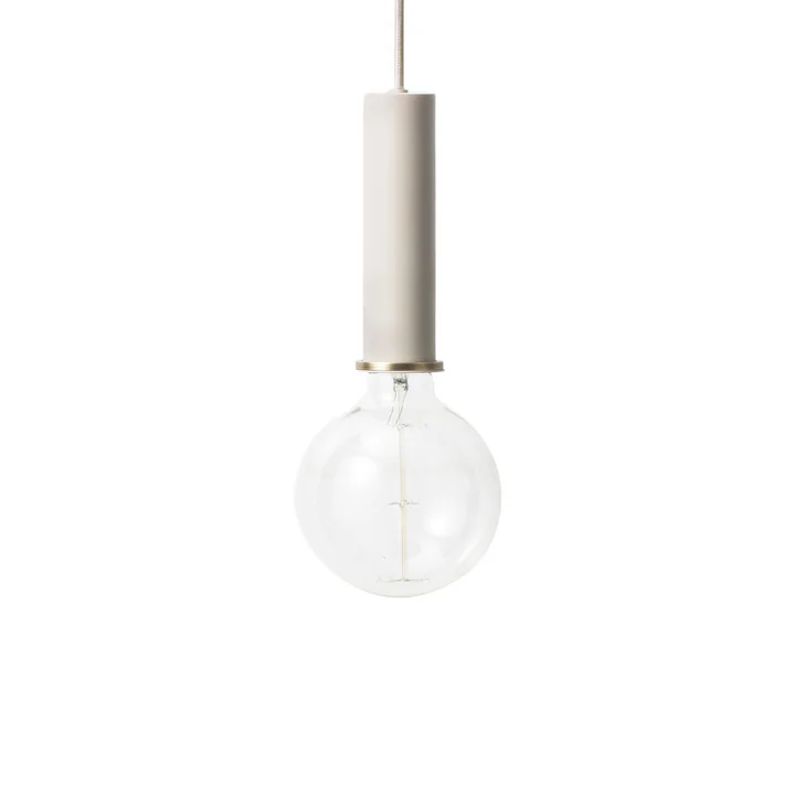 Die Ferm Living - Socket Pendelleuchte High in hellgrau