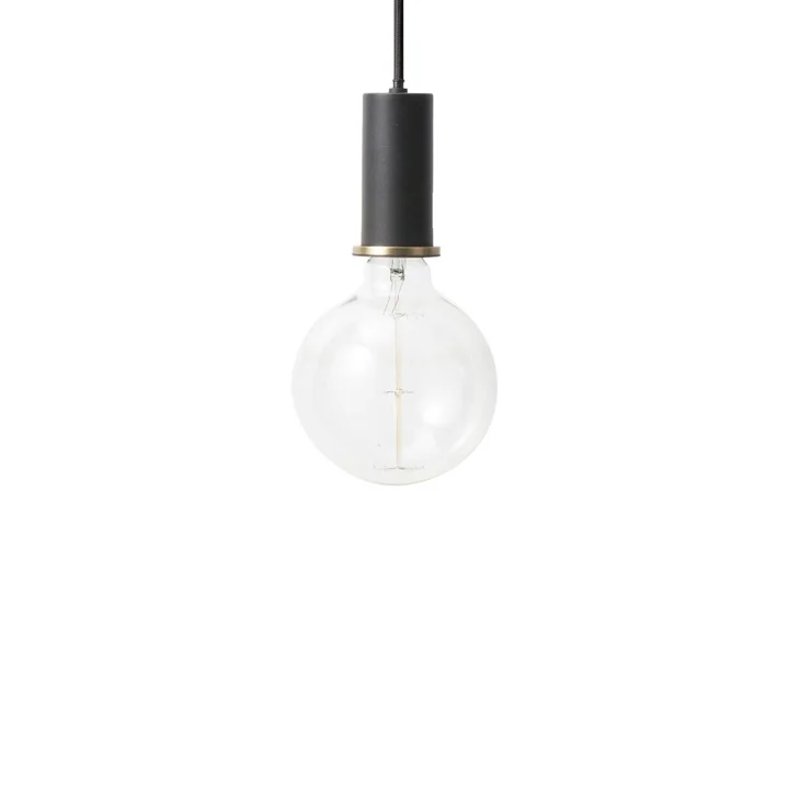 Ferm Living - Socket Pendelleuchte Low, schwarz