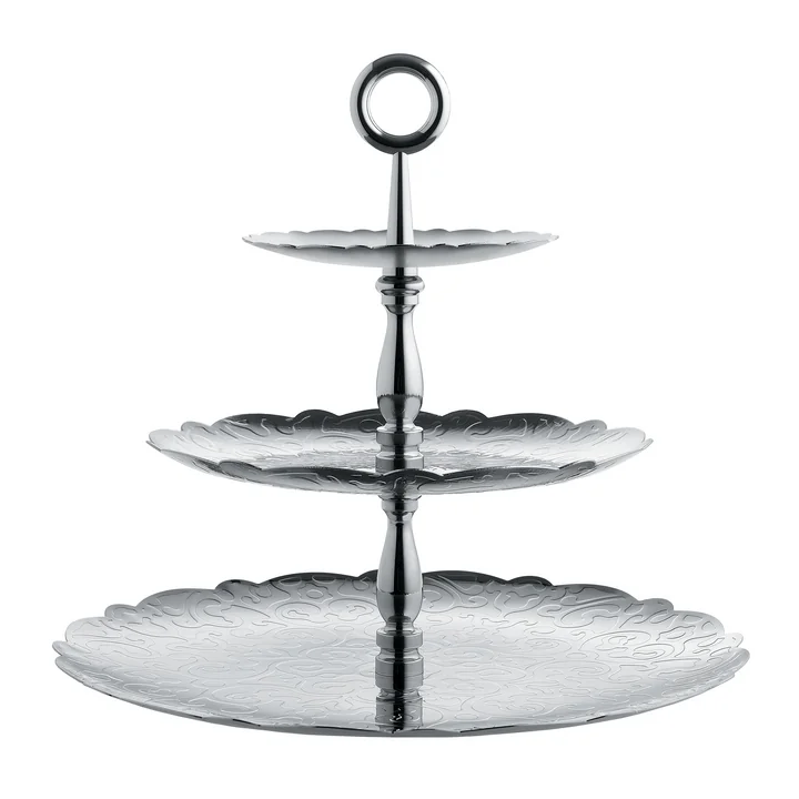 Dressed for X-Mas Etagere 3 Ebenen von Alessi aus Edelstahl