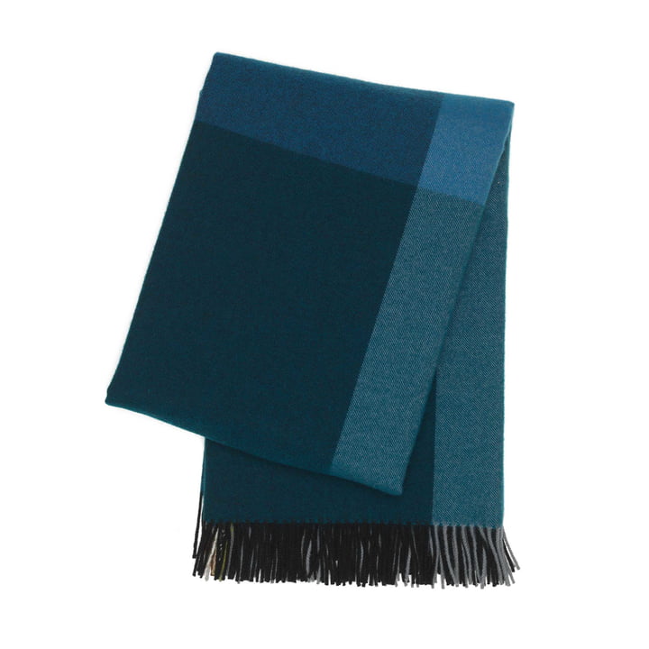 Colour Block Decke von Vitra in Schwarz und Blau