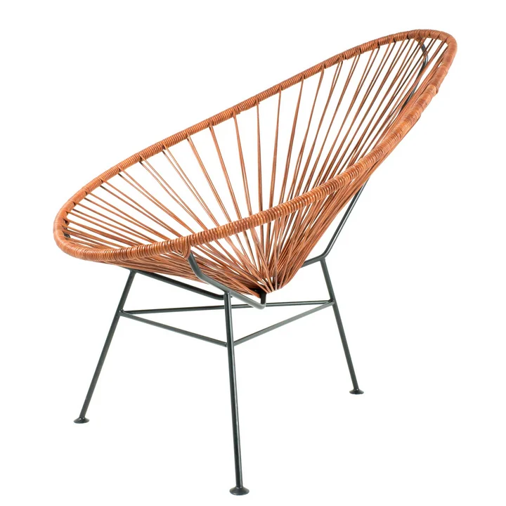 Acapulco Chair Leder von Acapulco Design in Cognac / Schwarz