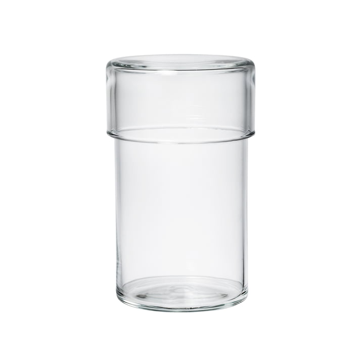 Das Raumgestalt - Glasgefäß mit Deckel in hoch