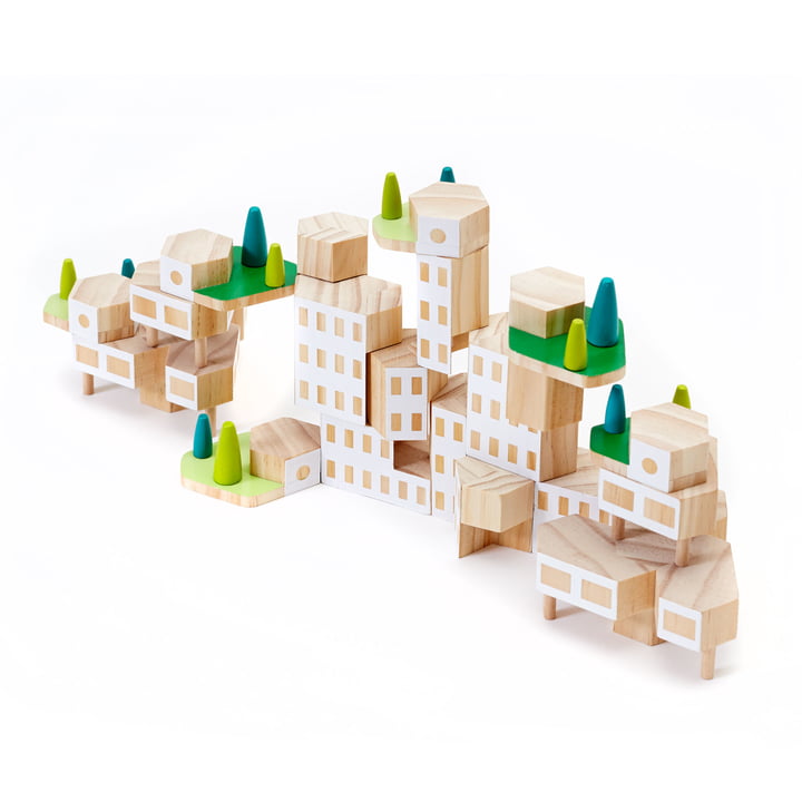 Blockitecture Spielzeug Holz-Architektur Garden City von Areaware