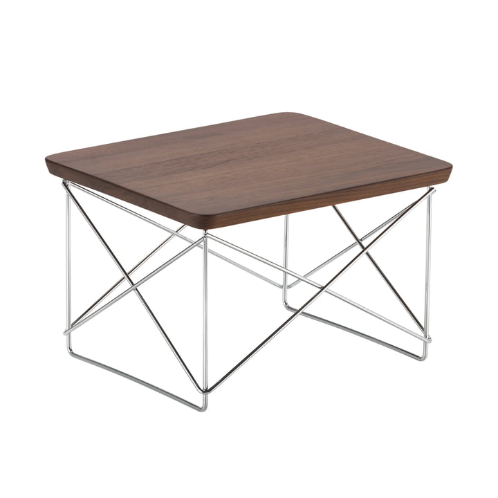 Eames Occasional Table LTR von Vitra in Walnuss / chrom
