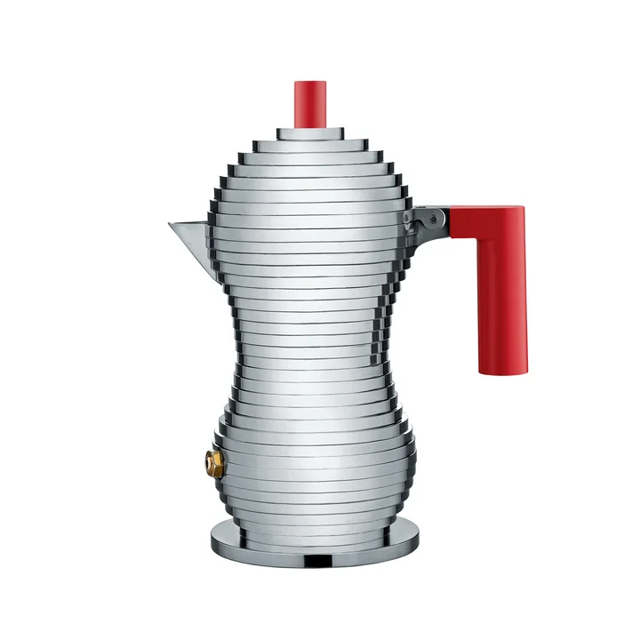Pulcina Espressokocher 15 cl (Induktion) von Alessi in Rot