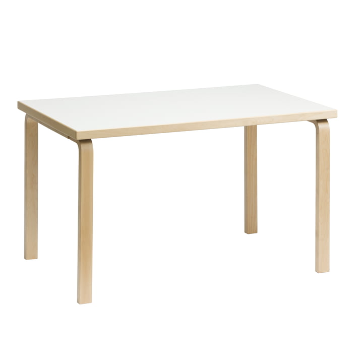 81B Tisch von Artek Birke natur / Laminat weiß