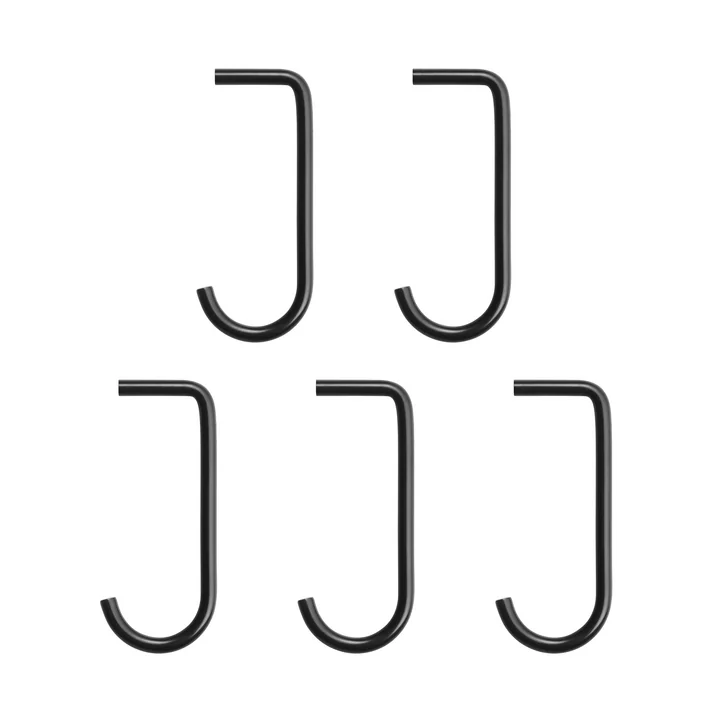 Haken für Metallboden von String in schwarz (5er-Set)