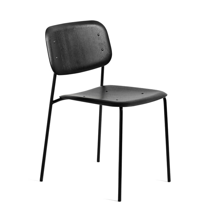 Soft Edge 10 Stuhl von Hay in Eiche schwarz gebeizt / Stahl schwarz pulverbeschichtet