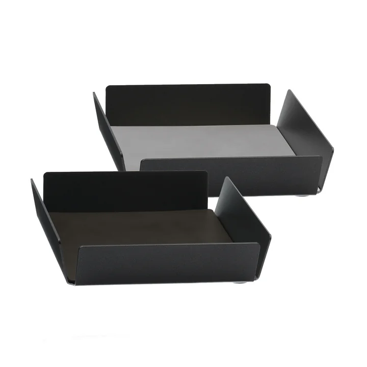 Tray Square Mini von Lind DNA in Anthrazit und Double Cloud Braun / Nupo Hellgrau