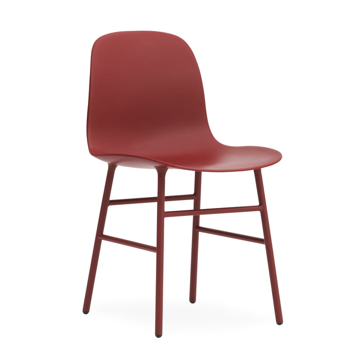 Form Stuhl Gestell Stahl von Normann Copenhagen in Rot