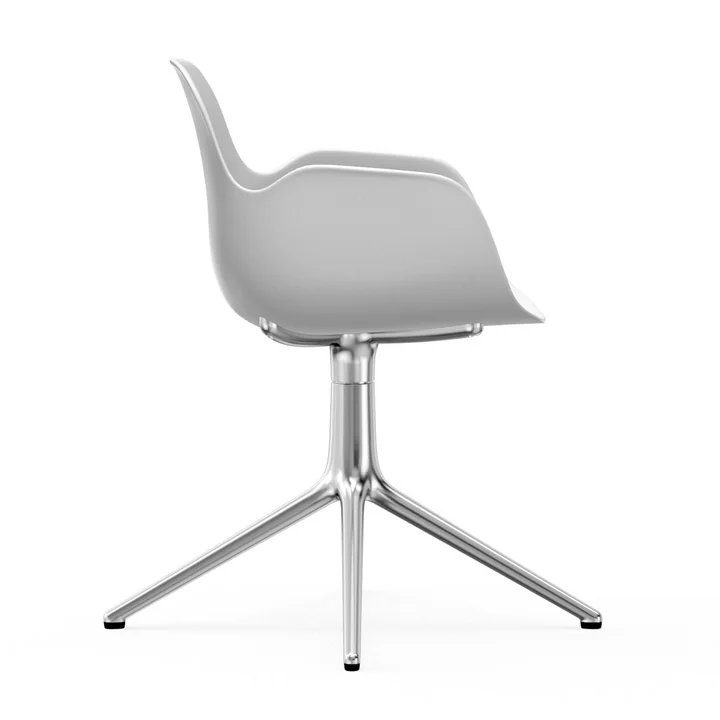 Form Drehsessel von Normann Copenhagen in Aluminium / Weiß
