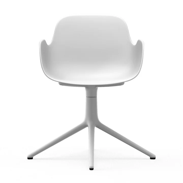 Form Drehsessel von Normann Copenhagen in Aluminium Weiß / Weiß