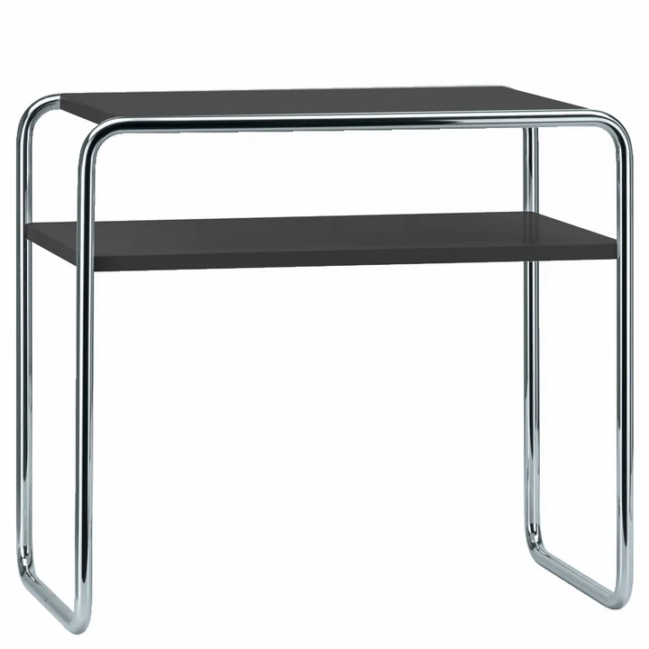 B 9 d/1 Satztisch, Chrom / Decklack tiefschwarz (RAL 9005) von Thonet