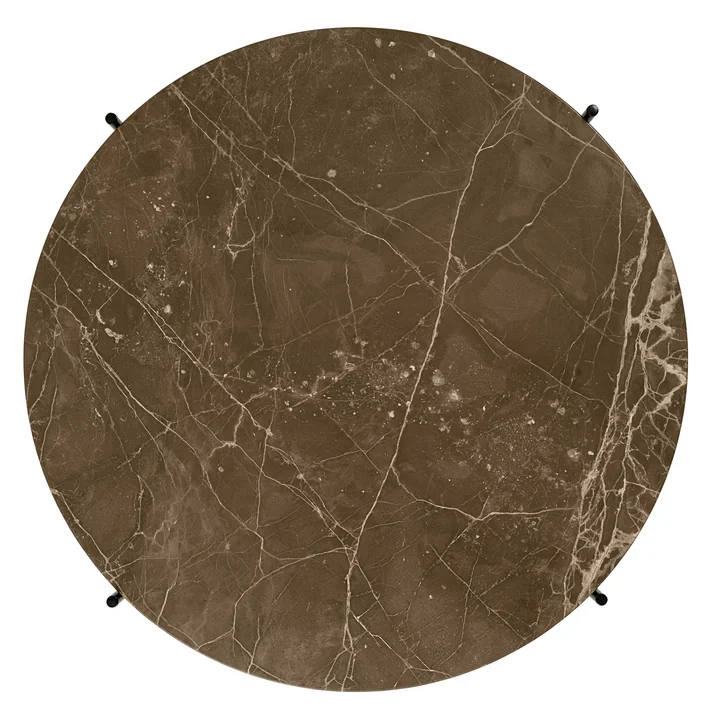 Braune Marmorplatte des TS Couchtischs von Gubi