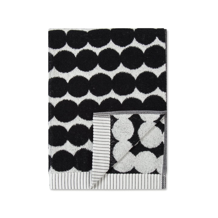 Räsymatto Handtuch 50 x 70 cm von Marimekko in weiß / schwarz