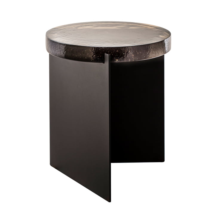 Der Pulpo - Alwa One Tisch, H 44 x Ø 38 cm in smoky grey / schwarz
