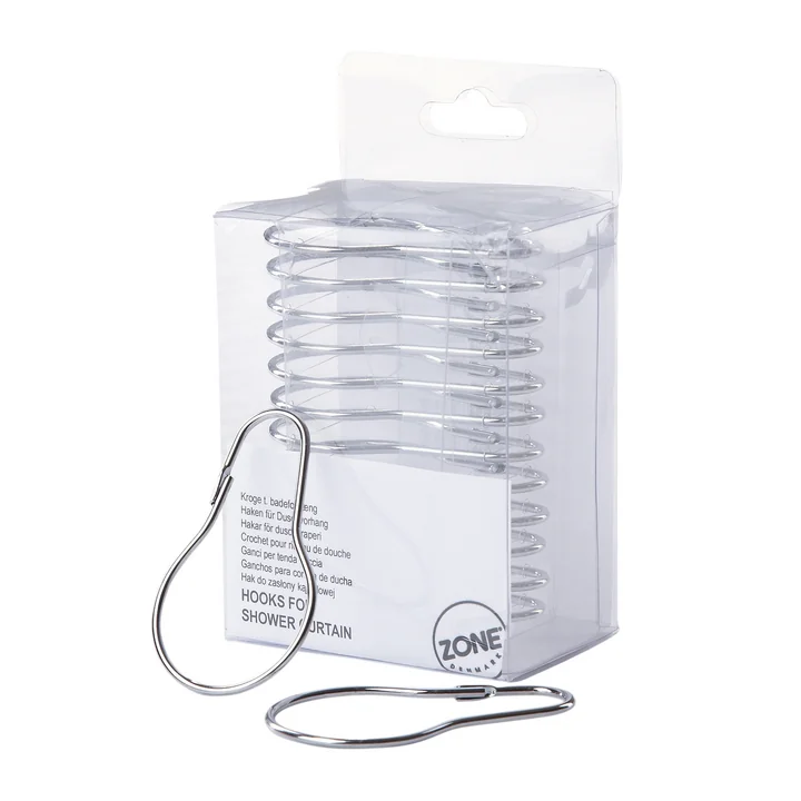 Die Zone Denmark - Haken für Duschvorhang in silber