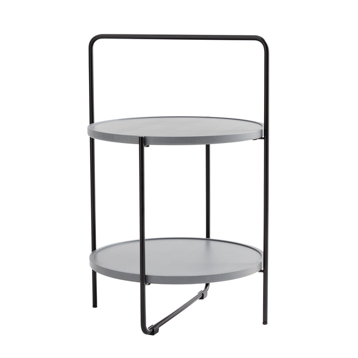 Andersen Furniture - Beistelltisch Ø 46 cm, schwarz / Esche grau lackiert