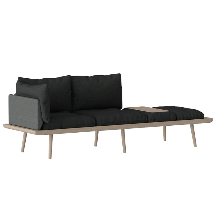 Lounge Around 3-Sitzer Sofa Eiche von Umage in slate grey / dark grey