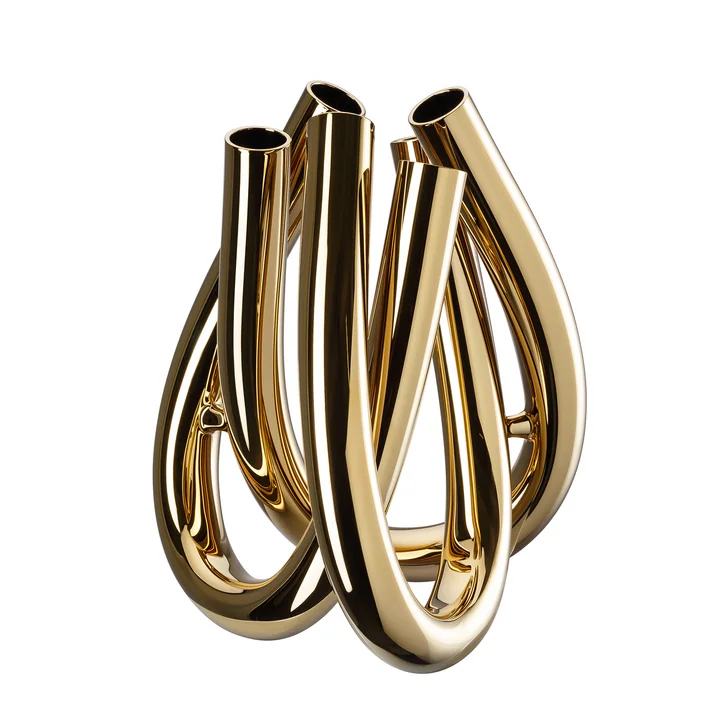 Triu Vase H 22 cm von Rosenthal in Gold