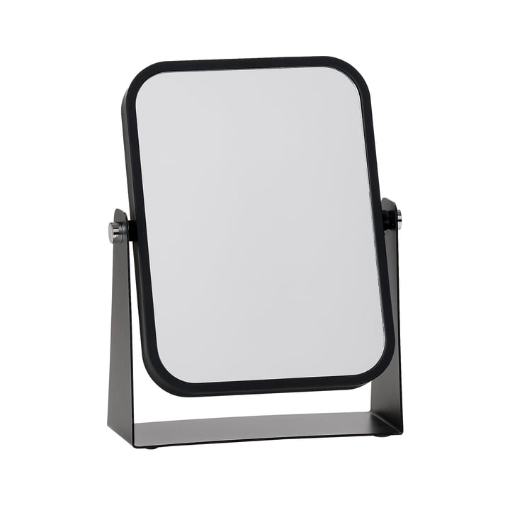 Der Zone Denmark - Tischspiegel mit 2 Spiegelflächen und Vergrößerungseffekt, schwarz