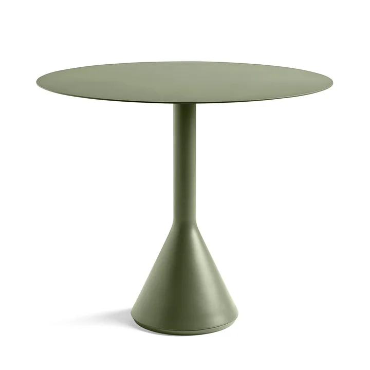 Palissade Cone Tisch Ø 90 x H 74 cm von HAY in Olive