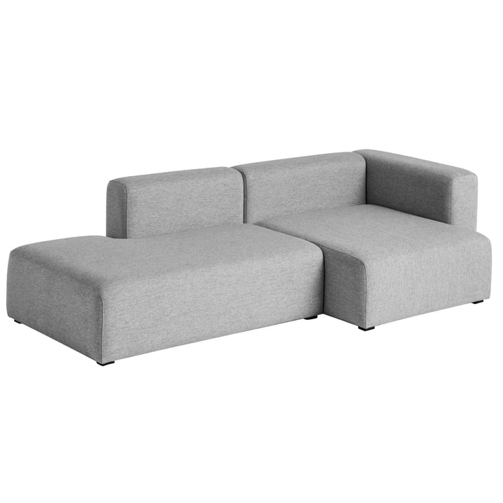 Hay - Mags Sofa 2,5 Sitzer, Kombination 3, Armlehne rechts / grau (Hallingdal 116)