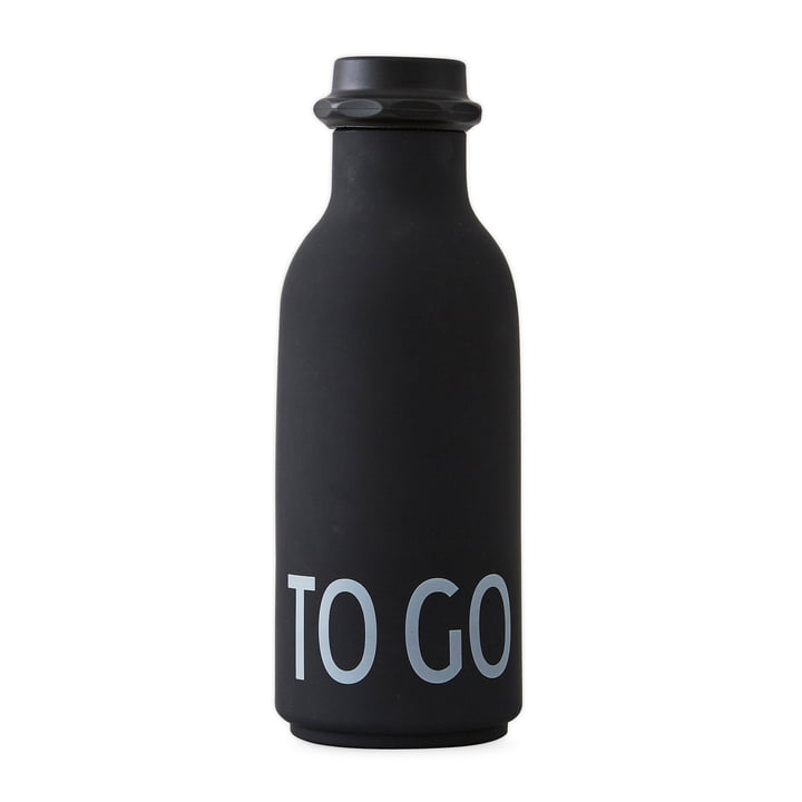 Die Design Letters - To Go Wasserflasche in schwarz