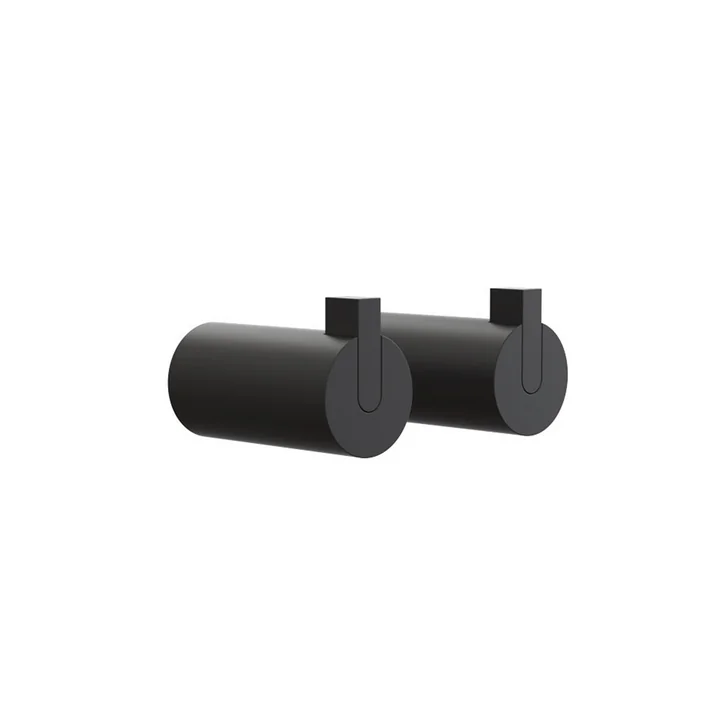 Nova 2 Wandhaken, Ø 25 x T 50 mm in schwarz (2er-Set) von Frost