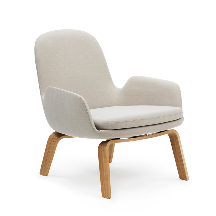 Era Lounge Chair Low von Normann Copenhagen in Eiche / hellgrau (Breeze Fusion 4104)