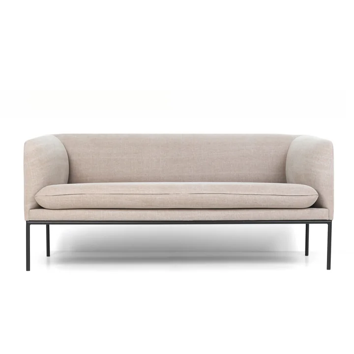 Turn Sofa (2-Sitzer) von Ferm Living in Baumwolle / Leinen natur