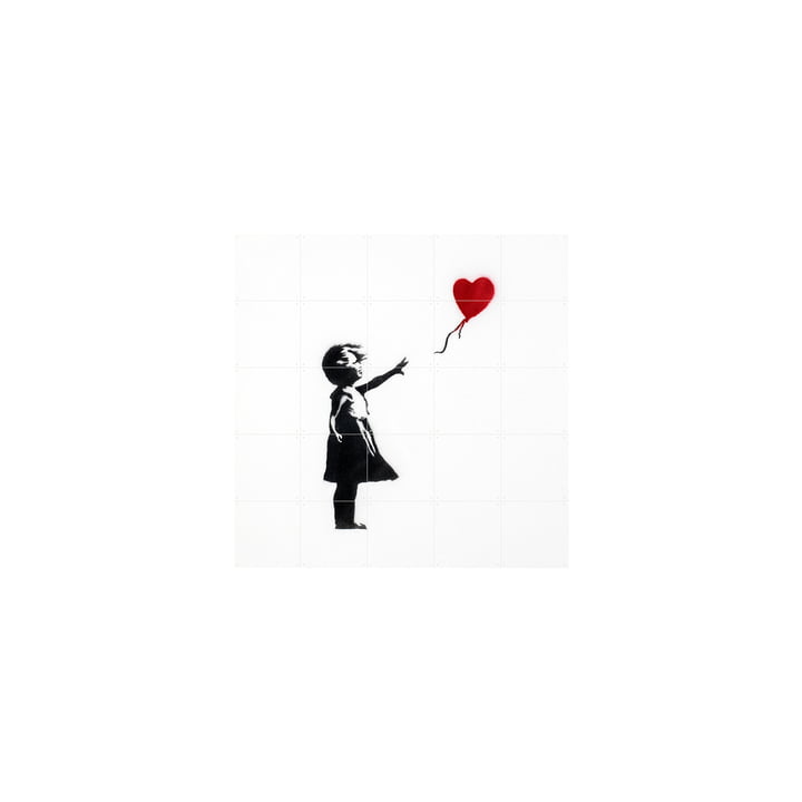 Girl with Balloon (Banksy) 100 x 100 cm von IXXI