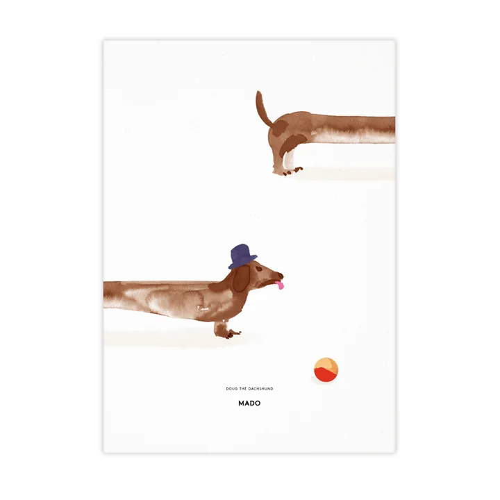 Doug the Dachshund von Paper Collective, 50 x 70 cm