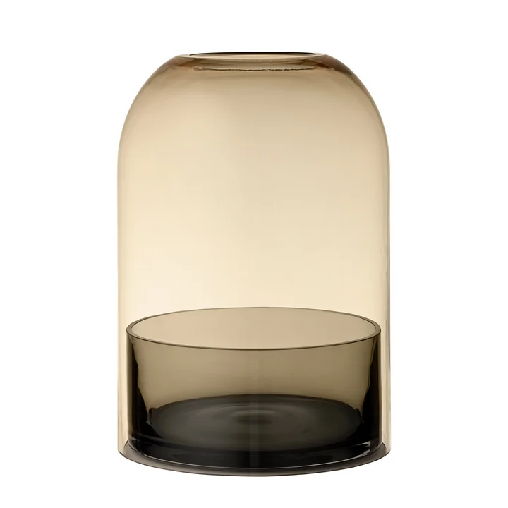 Tota Windlicht, Ø 16,2 x H 23 cm, schwarz / amber von AYTM