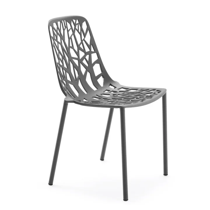 Forest Stapelstuhl (Outdoor) von Fast in grau metallic