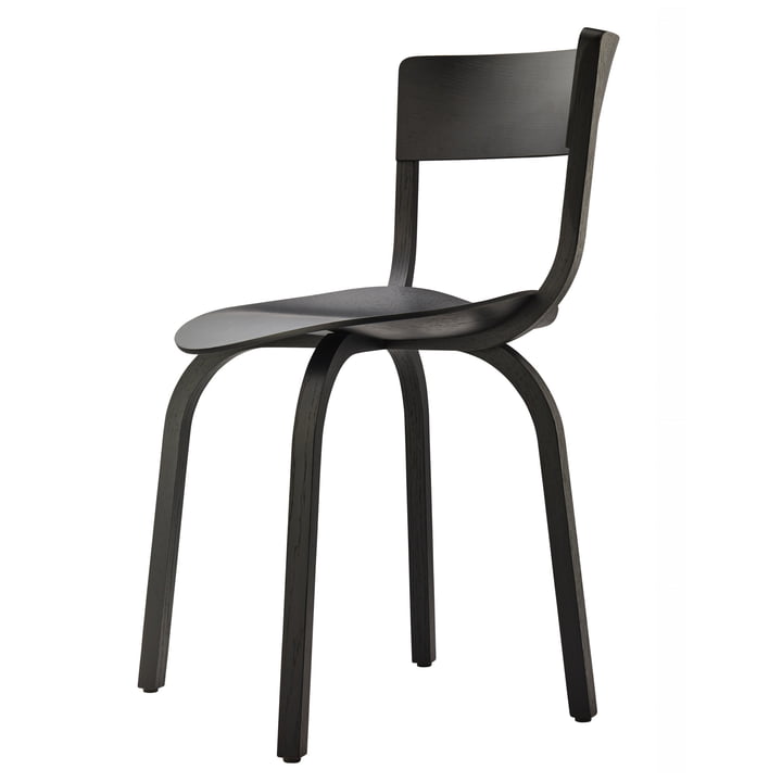 404 Stuhl von Thonet in Eiche schwarz gebeizt (TP 29)