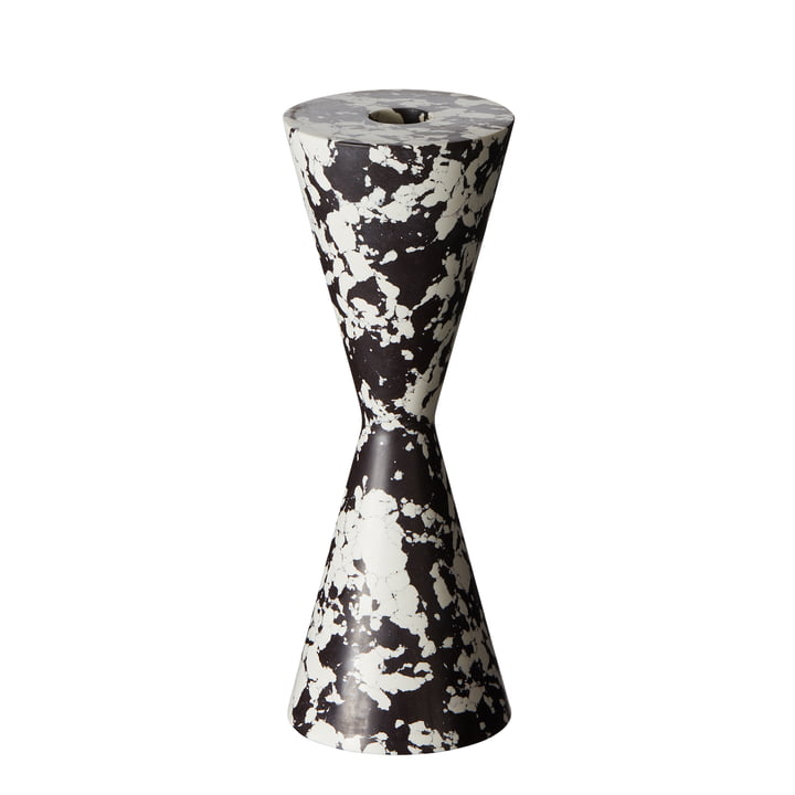 Swirl Cone Kerzenhalter von Tom Dixon in schwarz / weiß