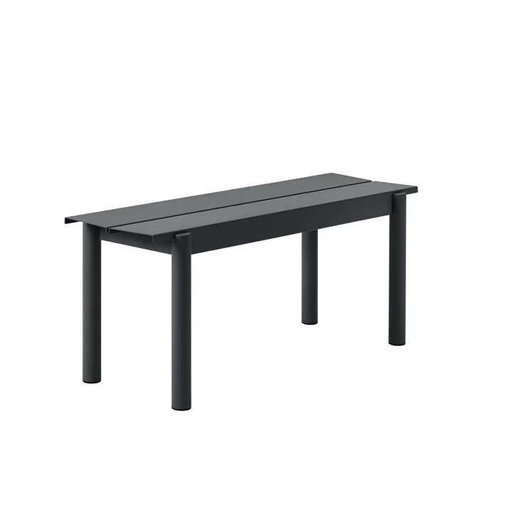 Linear Steel Bank 110 cm in schwarz von Muuto