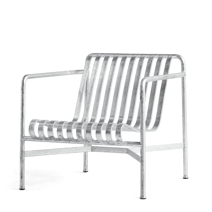 Palissade Lounge Chair low von Hay in hot galvanised